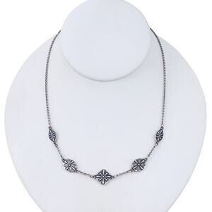 Retired James Avery Sterling Silver 925 Madeira Station Necklace 15"-16"-17"